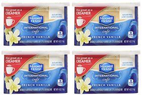 Maxwell House International Coffee Sugar Free French Vanilla Cafe, 4-Ounce Cans (Pack of 4)