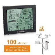 Excelvan Professional Wireless Weather Station Wifi Internet Upload Plus UV and Light Index, PC Connect with Software... N3