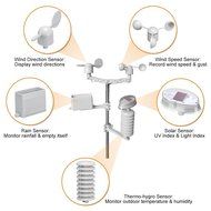 Excelvan Professional Wireless Weather Station Wifi Internet Upload Plus UV and Light Index, PC Connect with Software... N5