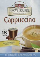 Grove Square Cappuccino, Single Serve Cup for Keurig K-Cup Brewers( French Vanilla ) - 18 K-Cup pack N2