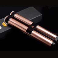 Cigar Metal Aluminum Case 2 Tubes Holder Hydrating With Humidifier (Black) N7
