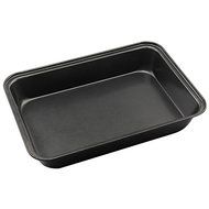 Chen Han Rectangular Pan Cake Box Barbecue Grill Plate BBQ Bread Pizza Pan Black Medium 32CM