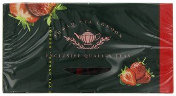 Ahmad Tea Strawberry Sensation Black Tea, 20-Count Boxes (Pack of 6) N4