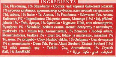 Ahmad Tea Strawberry Sensation Black Tea, 20-Count Boxes (Pack of 6) N5