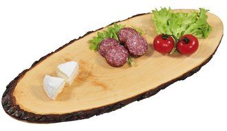 Kesper 61200 Bark Serving Plates Of Alder Wood, Brown