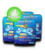 NEW TeaZa Tropical Chill with Relora Pineapple, Mango and Citrus flavor Herbal Relaxation Supplement 4 Pack