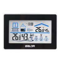 BALDR LCD Touch Screen Weather Station, Displays Temperature and Humidity, Outdoor Sensor Included N2