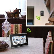 BALDR LCD Touch Screen Weather Station, Displays Temperature and Humidity, Outdoor Sensor Included N4