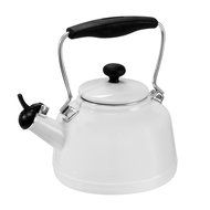 Chantal 37-VINT WT Enamel on Steel Vintage Teakettle, 1.7 quart, White