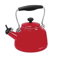 Chantal 37-VINT WT Enamel on Steel Vintage Teakettle, 1.7 quart, White N2