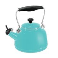 Chantal 37-VINT WT Enamel on Steel Vintage Teakettle, 1.7 quart, White N3