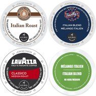 Italian Roast K-Cup Coffee 96 Count Variety Pack - Barista Prima Italian Roast, Lavazza Classico, Timothy's Italian...