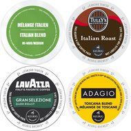 Italian Roast K-Cup Coffee 96 Count Variety Pack - Barista Prima Italian Roast, Lavazza Classico, Timothy's Italian... N8