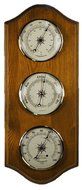 Home Weather Station Barometer Thermometer Hygrometer in Dark Oak