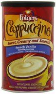 Folgers Cappuccino French Vanilla Beverage Mix, 16 Ounce, 6 Count