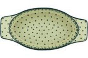Polish Pottery Oval Baker with Handles 18-inch N7