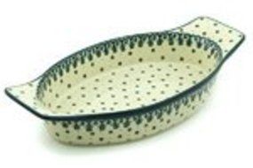 Polish Pottery Oval Baker with Handles 18-inch N9
