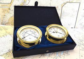 American Flag 5.85 Windlass Gift Set presented in a Leather Finish Felt Lined Gift Box with Clock and Comfort... N3