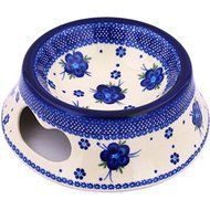 Ceramika Bona H0330H Polish Pottery Ceramic Pet Bowl Hand Painted, 9-Inch
