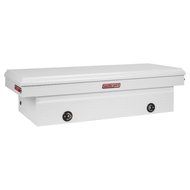 WEATHER GUARD 117302 Gloss White Aluminum Saddle Box