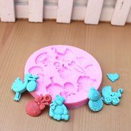 Chic Baby Shower Silicone Fondant Cake Chocolate Baking Sugarcraft Decor Mould N2