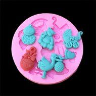 Chic Baby Shower Silicone Fondant Cake Chocolate Baking Sugarcraft Decor Mould N3
