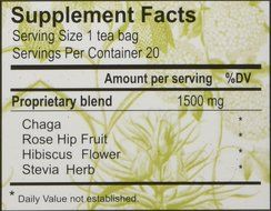 Chaga Tea (Birch Fungus) 20 bags N3