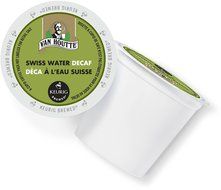 Van Houtte Cafe Swiss Water Decaf, Fair Trade &amp; Organic Light Roast Coffee for Keurig Brewers, 24-Count K-Cups...
