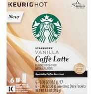 Starbucks Vanilla Caff&eacute; Latte Specialty Coffee Beverage K-Cups, 24 Count N4