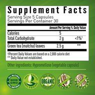 Organic Matcha Green Tea Capsule - Powerful antioxidant and energy booster- Japanese (150 easy-to-swallow capsules) N4
