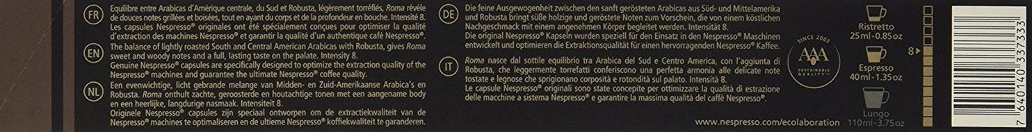 Nespresso OriginalLine: Roma, 50 Count N2
