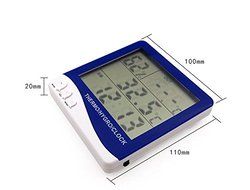 17BUY CH-06A Digital LCD Indoor Outdoor Humidity Temperature Monitor Hygrometer Thermometer with Alarm Clock Calendar... N2