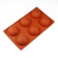 Wholeport 6-Cavities Semi-circle Ball Shape Cake Mold Silicone Mold Flexible Mold