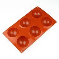 Wholeport 6-Cavities Semi-circle Ball Shape Cake Mold Silicone Mold Flexible Mold N2