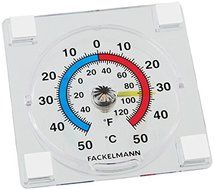 Fackelmann 63751 Window Thermometer Self-Adhesive 3x3in of Plastic