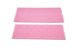 yueton Pack of 2 Lace Flower Silicone Mold Mould Cake Decoration Tool for Fondant Cake Cupcake