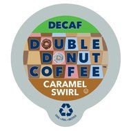 Double Donut Coffee Decaf Caramel Swirl Flavored Coffee Single Serve Cups For Keurig K Cup Brewer (24 Count)
