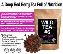 Organic Berry Loose Leaf Tea, Wild Tea #6, Herbal Tea With Hibiscus, Elderberry, Currant and Cranberry (4 ounce) N5
