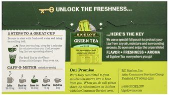 Bigelow Green Tea w/ Mint Tea Bags - 20 ct N3