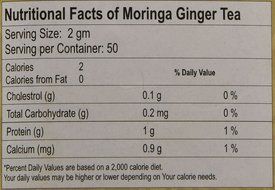 Moringa Ginger Tea - Loose Leaves Tea (100 Gms) - All Natural - No Preservative - No Artificial Flavors - Rich...