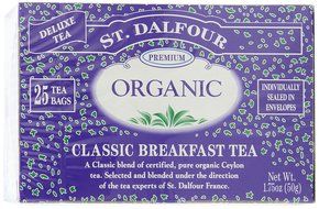 ST. DALFOUR Organic Tea, Tea Bags, Classic Breakfast, 1.75-Ounce Bags, 25-Count Boxes (Pack of 6) N2