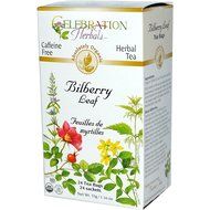 Celebration Herbals Teabags Herbal Tea Bilberry Leaf Organic, 24 Bags