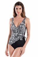Delimira Women&#039;s One Piece Waist Minimizer V-neck Swimwear Beachwear Swimsuit Multicoloured Multicoloured #1 US 16