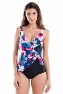 Delimira Women&#039;s One Piece Waist Minimizer V-neck Swimwear Beachwear Swimsuit Multicoloured Multicoloured #1 US 16 N5