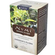 Numi Organic Tea Emperor's Pu-erh, Full Leaf Black Pu-erh Tea, 16-Count non-GMO Tea Bags (Pack of 2) N6