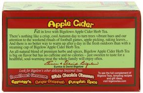 Bigelow Apple Cider Herbal Tea, 20-Count Boxes (Pack of 6)