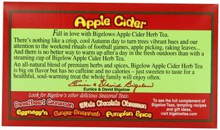 Bigelow Apple Cider Herbal Tea, 20-Count Boxes (Pack of 6) N2