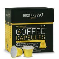 20 Bestpresso Nespresso Compatible Gourmet Coffee Capsules - Nespresso Pods Alternative: Espresso Blend Natural... N3