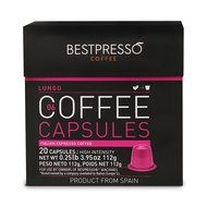 20 Bestpresso Nespresso Compatible Gourmet Coffee Capsules - Nespresso Pods Alternative: Espresso Blend Natural... N8