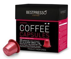 20 Bestpresso Nespresso Compatible Gourmet Coffee Capsules - Nespresso Pods Alternative: Espresso Blend Natural... N14